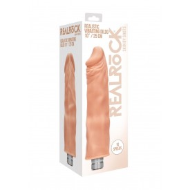 Телесный вибратор-реалистик Vibrating Dildo - 27,5 см.